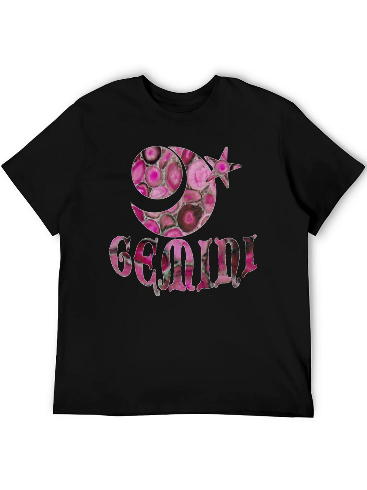 Gemini Zodiac Pink Agate T-Shirt product image 8