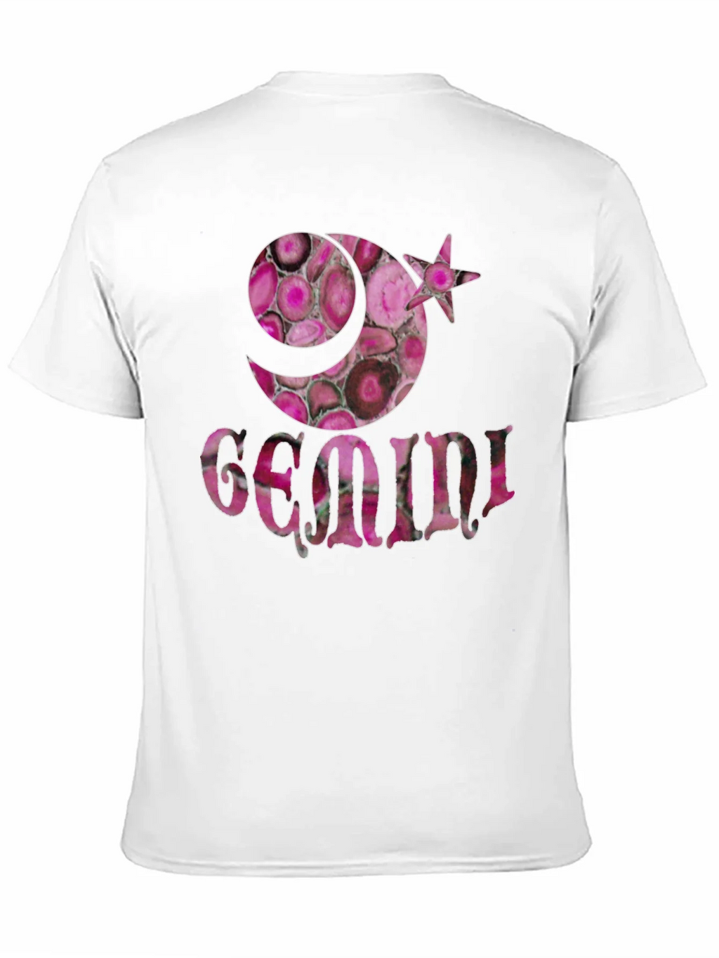 Gemini Zodiac Pink Agate T-Shirt product image 2