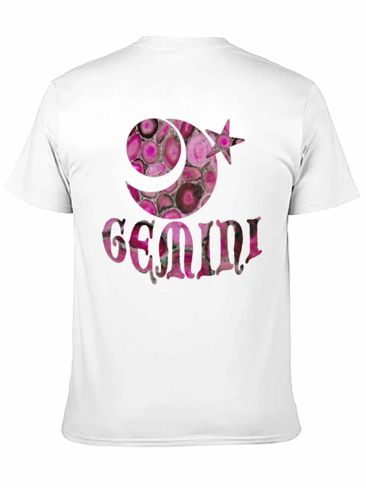 Gemini Zodiac Pink Agate T-Shirt product image 2