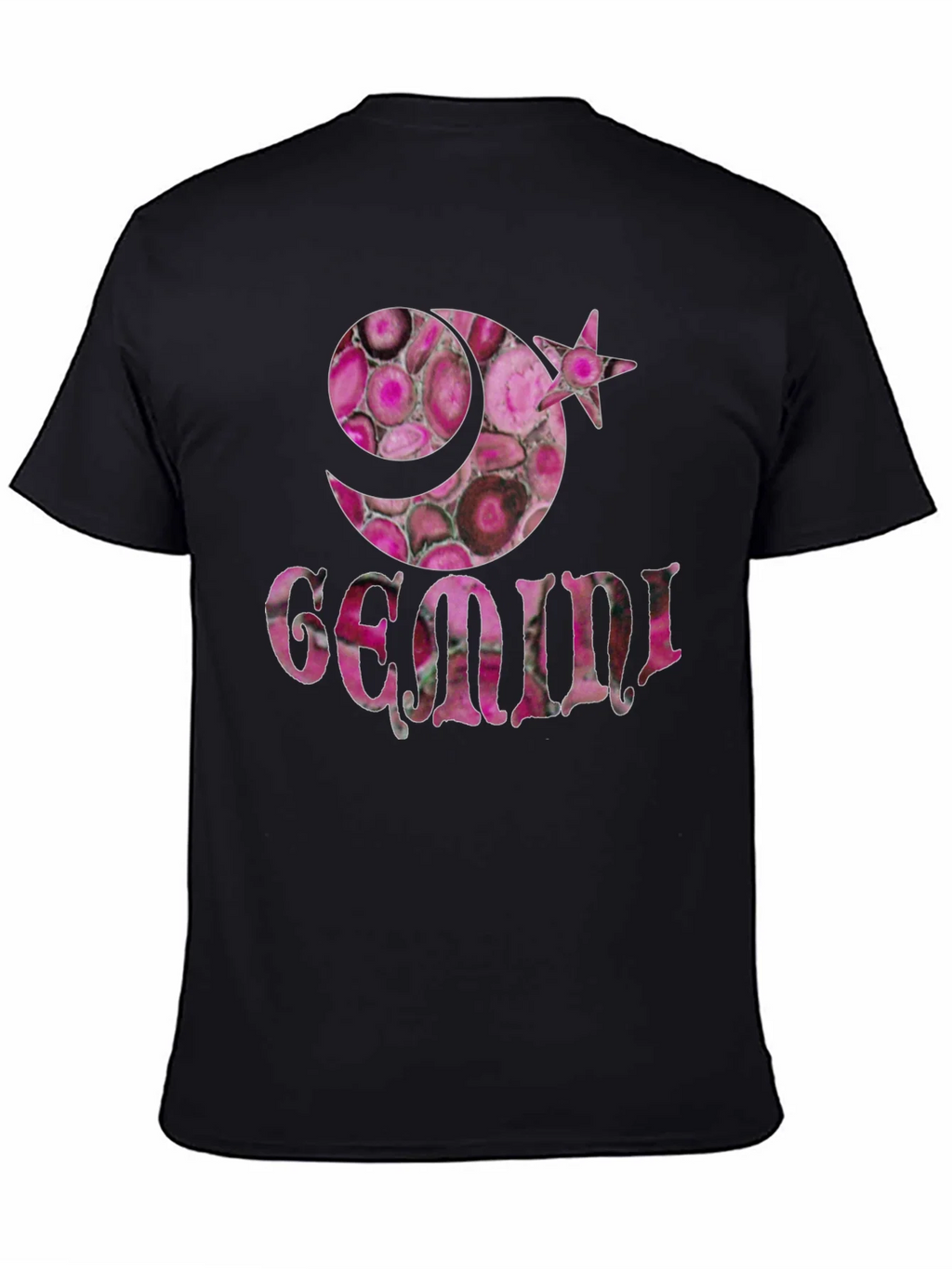 Gemini Zodiac Pink Agate T-Shirt product image 7
