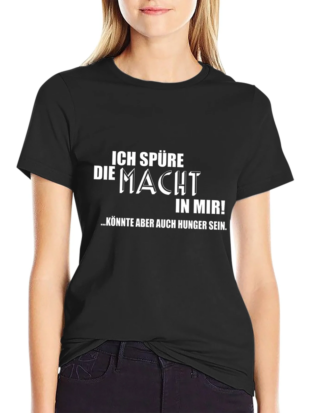 Ich Spure Die Macht Mens Black T-Shirt product image 5