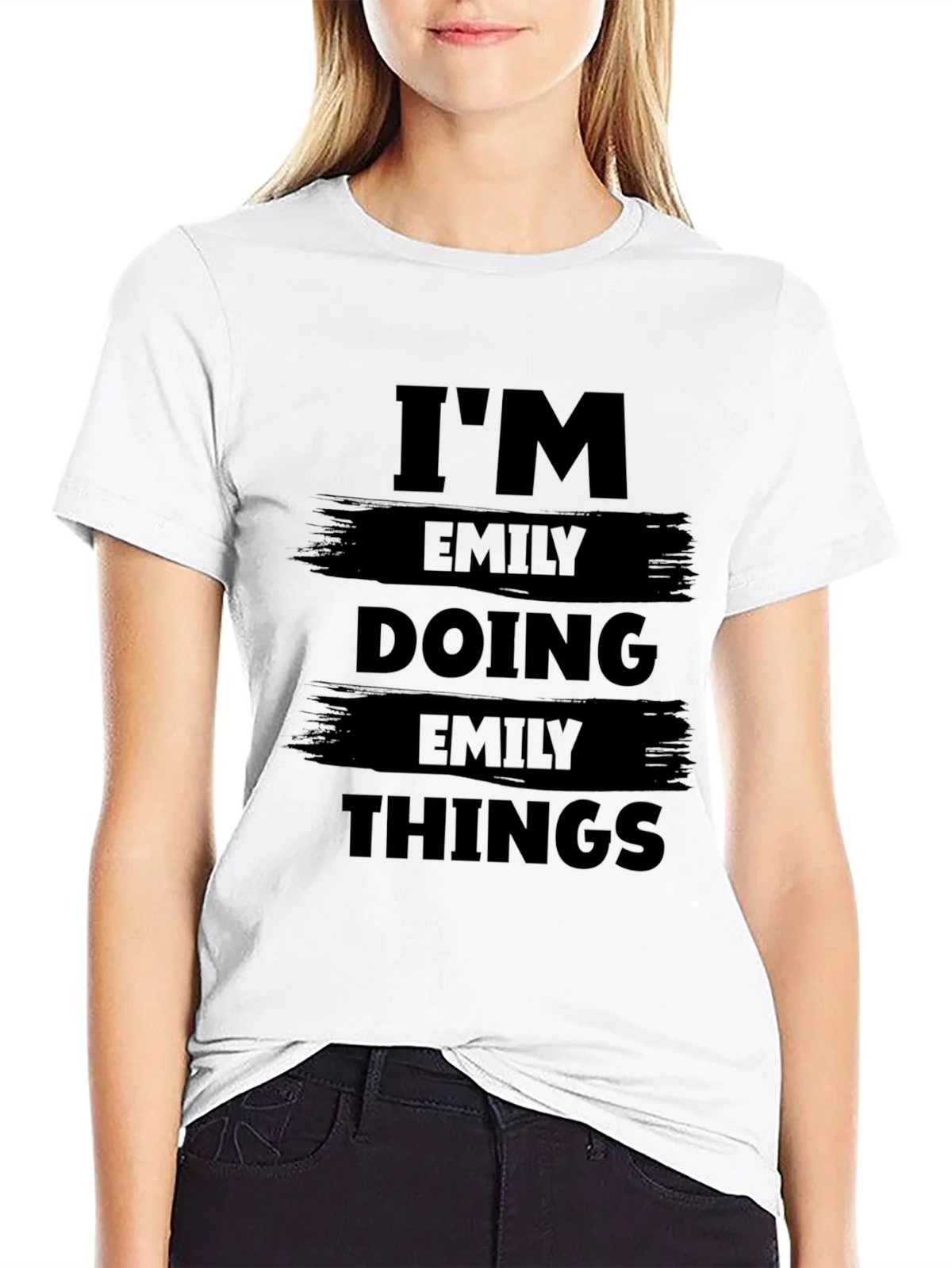 Im Emily Doing Things Black Graphic T-Shirt product image 11