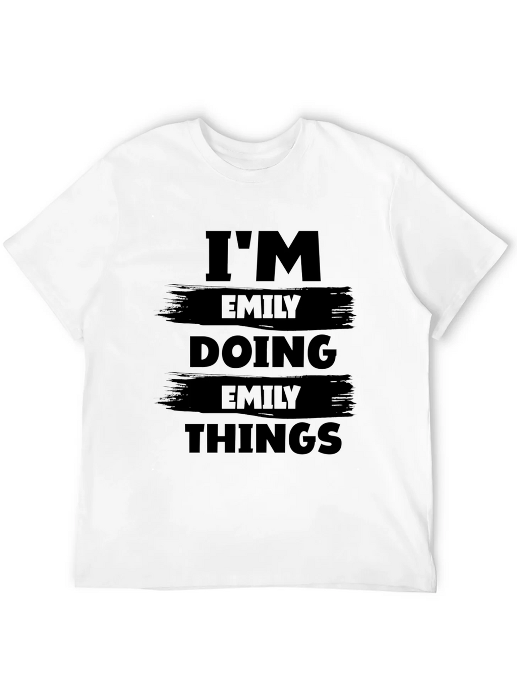 Im Emily Doing Things Black Graphic T-Shirt product image 3