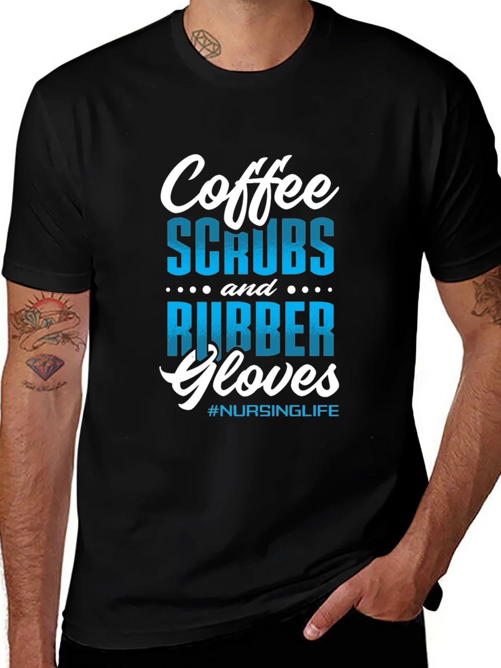 Coffee Scrubs Rubber Gloves Nursing T-Shirt product image 1