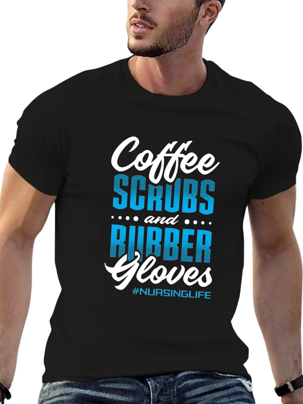Coffee Scrubs Rubber Gloves Nursing T-Shirt product image 9