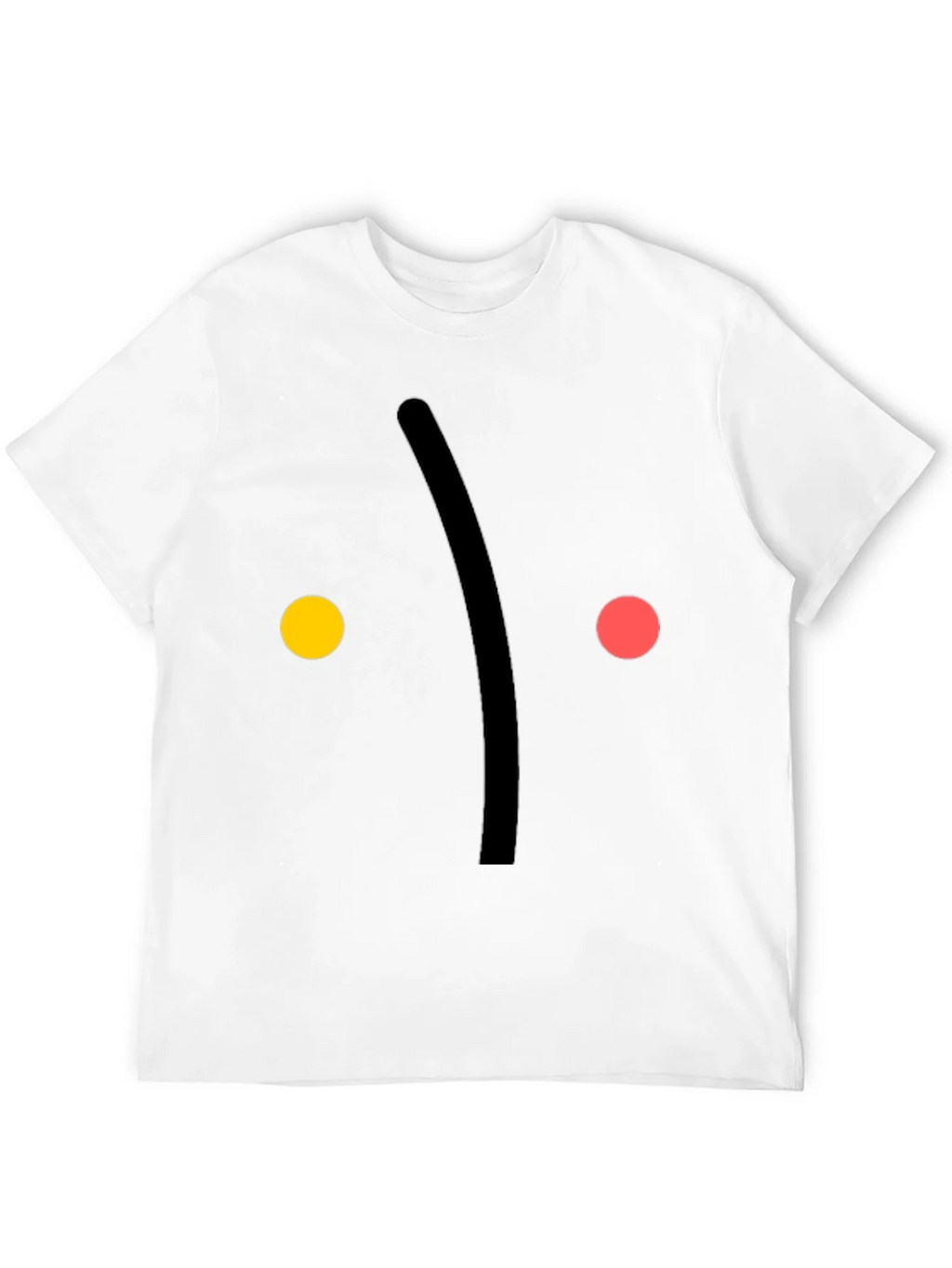 Minimalist Face Graphic Print Black T-Shirt product image 3