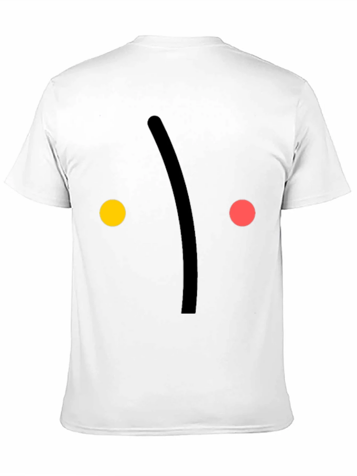 Minimalist Face Graphic Print Black T-Shirt product image 2