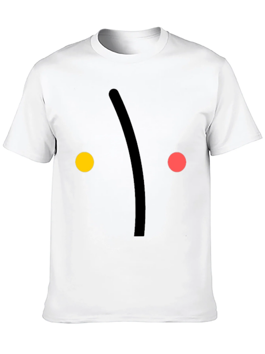 Minimalist Face Graphic Print Black T-Shirt product image 12
