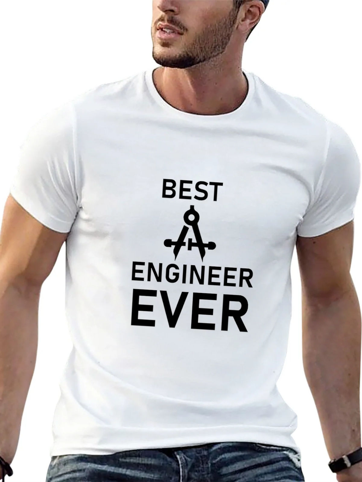Best Engineer Ever Black T-Shirt product image 4