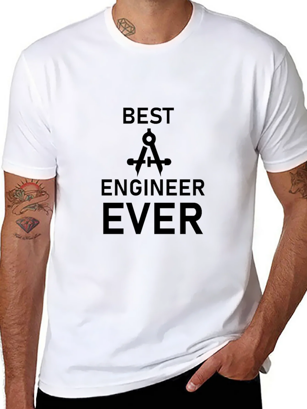 Best Engineer Ever Black T-Shirt product image 10