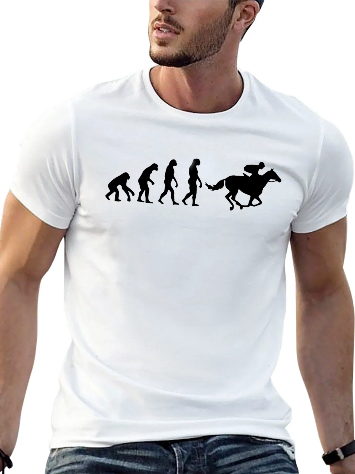 Evolution of Horse Racing T-Shirt product image 4
