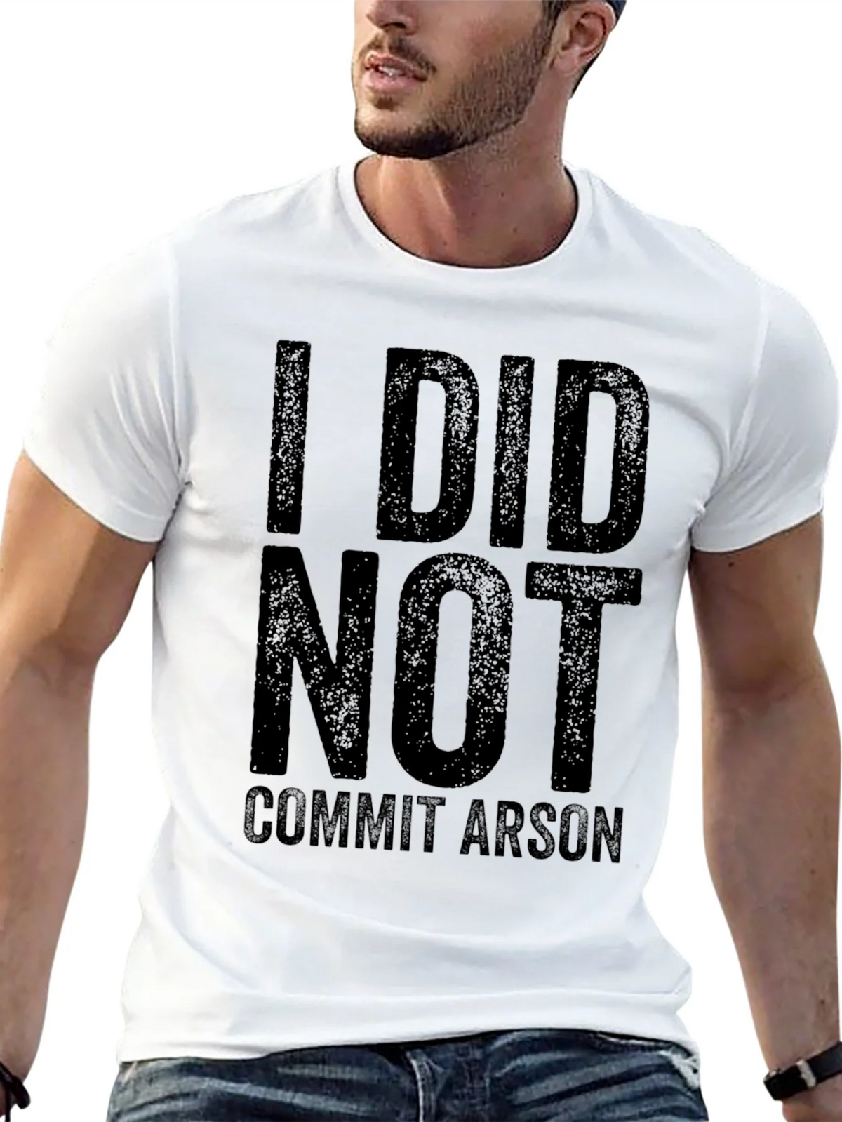 I Did Not Commit Arson T-Shirt - Black Graphic Tee product image 4