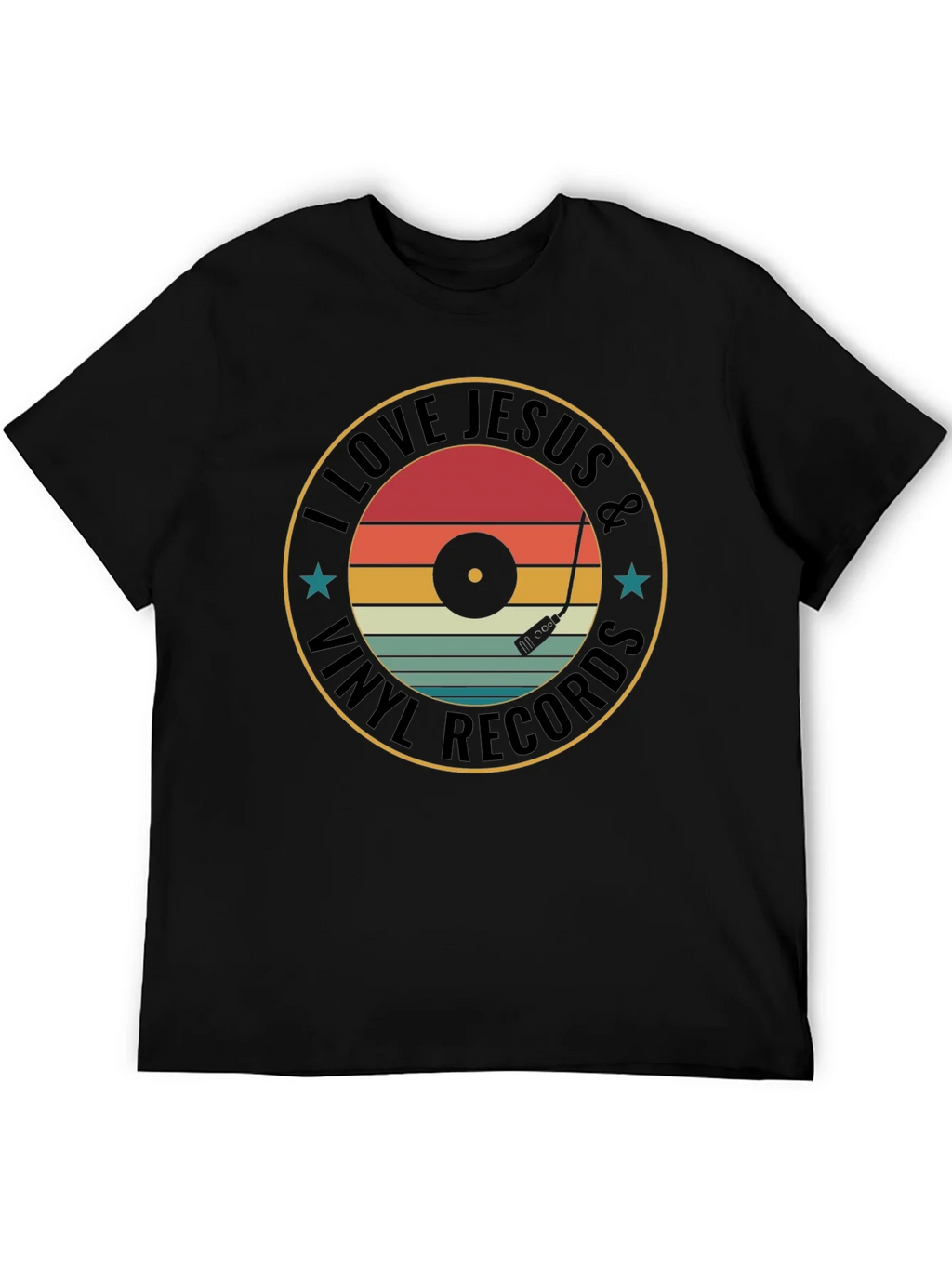 I Love Jesus & Vinyl Records Graphic Tee product image 8
