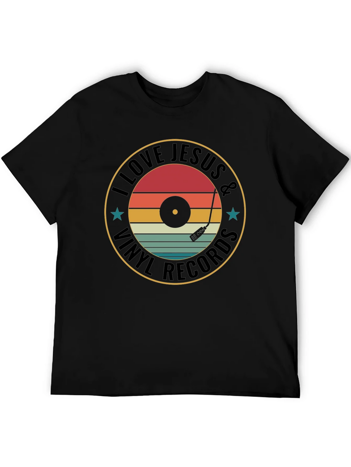 I Love Jesus & Vinyl Records Graphic Tee product image 8