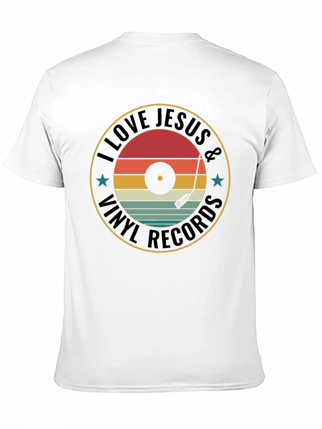 I Love Jesus & Vinyl Records Graphic Tee product image 2