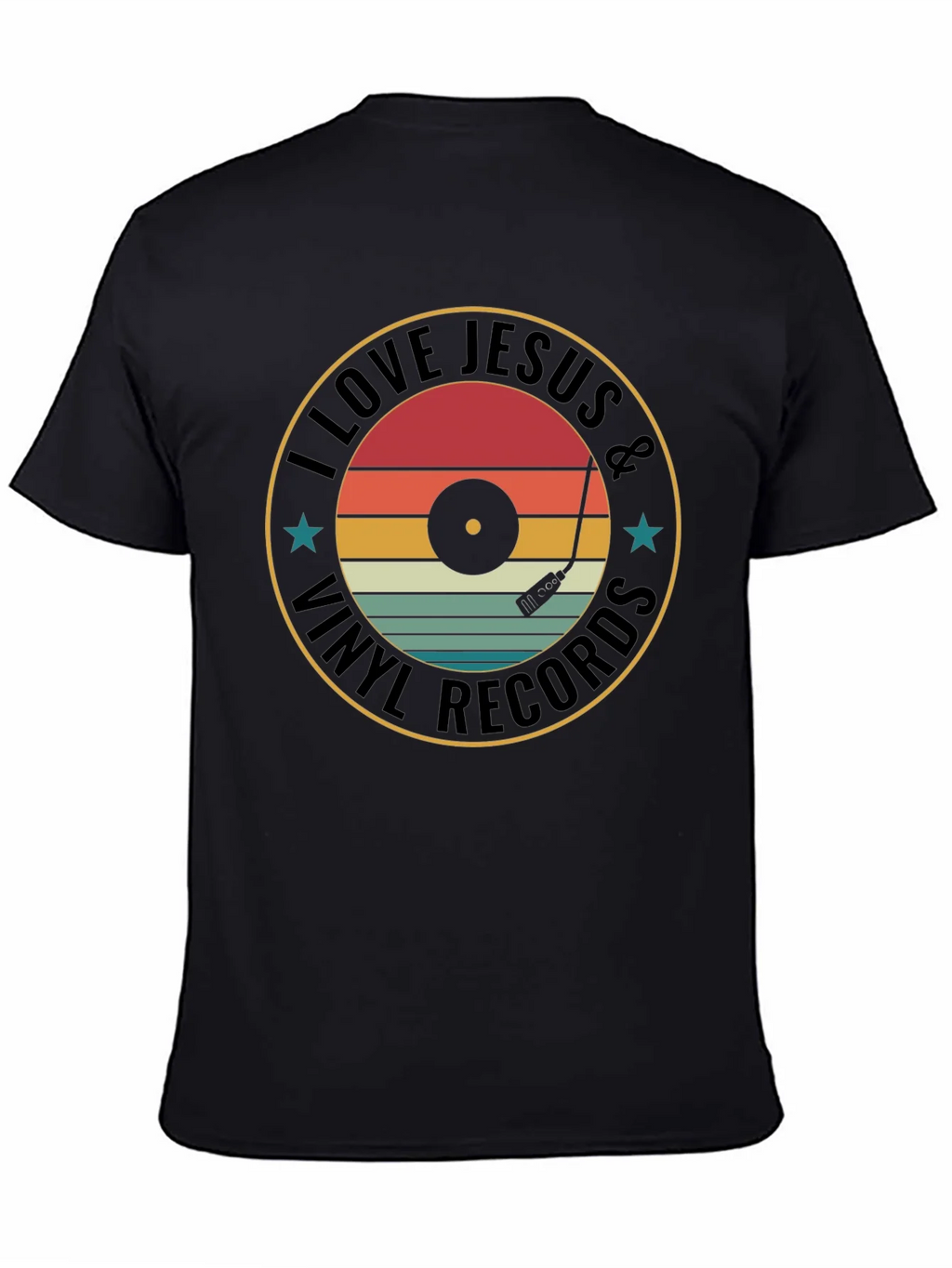 I Love Jesus & Vinyl Records Graphic Tee product image 7