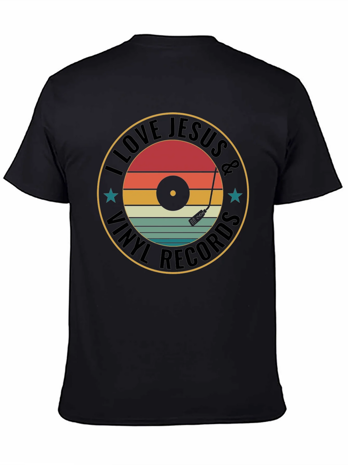 I Love Jesus & Vinyl Records Graphic Tee product image 7