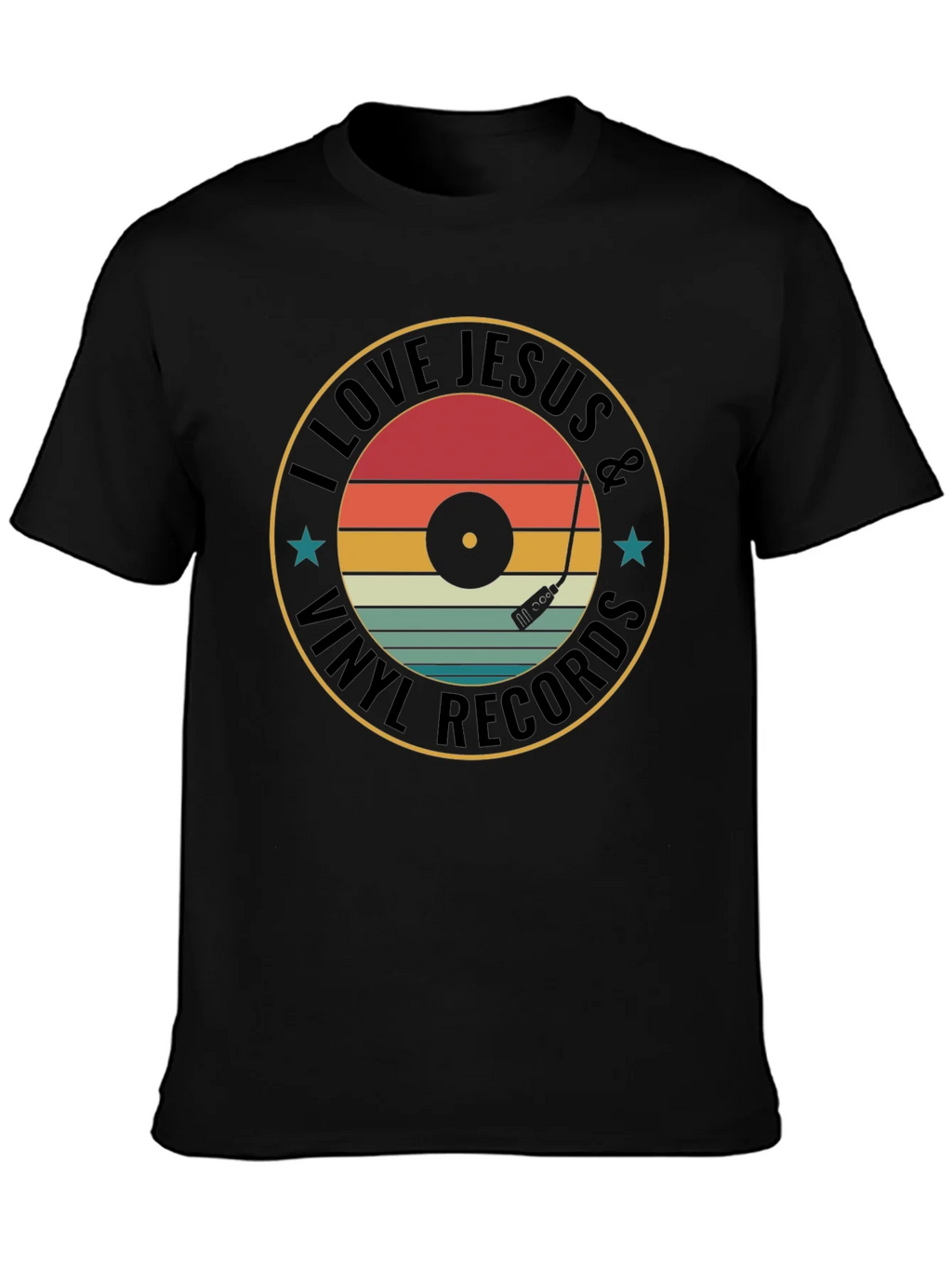 I Love Jesus & Vinyl Records Graphic Tee product image 6