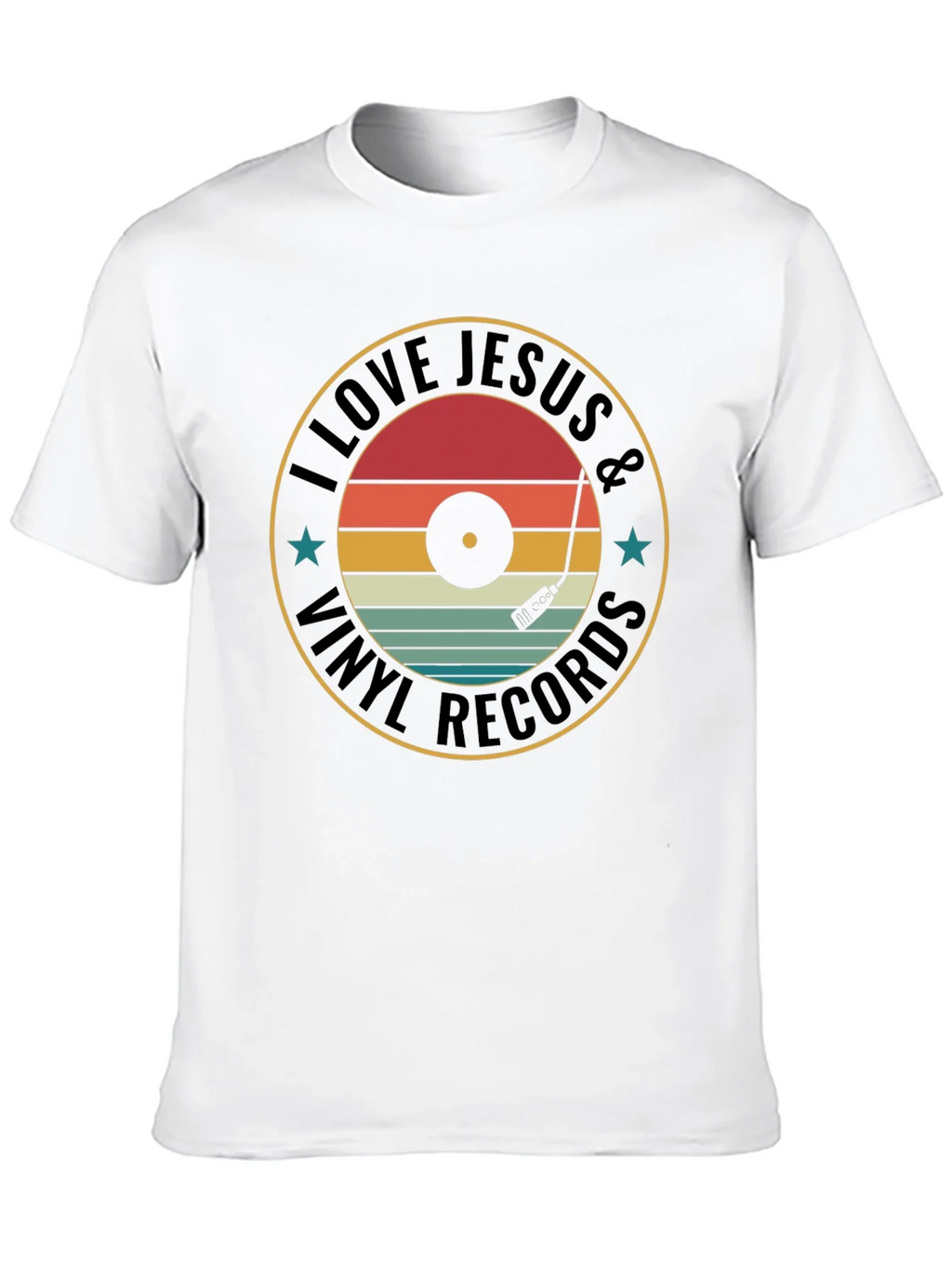 I Love Jesus & Vinyl Records Graphic Tee product image 12