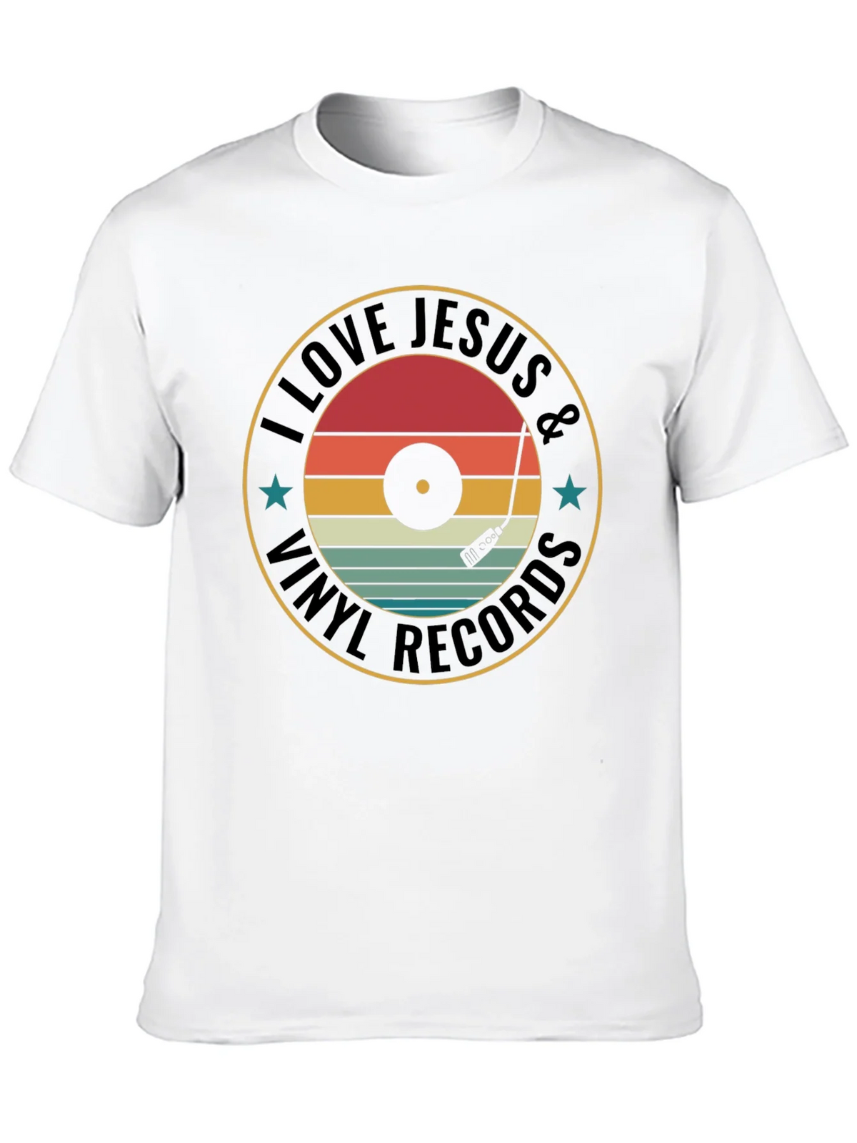 I Love Jesus & Vinyl Records Graphic Tee product image 12