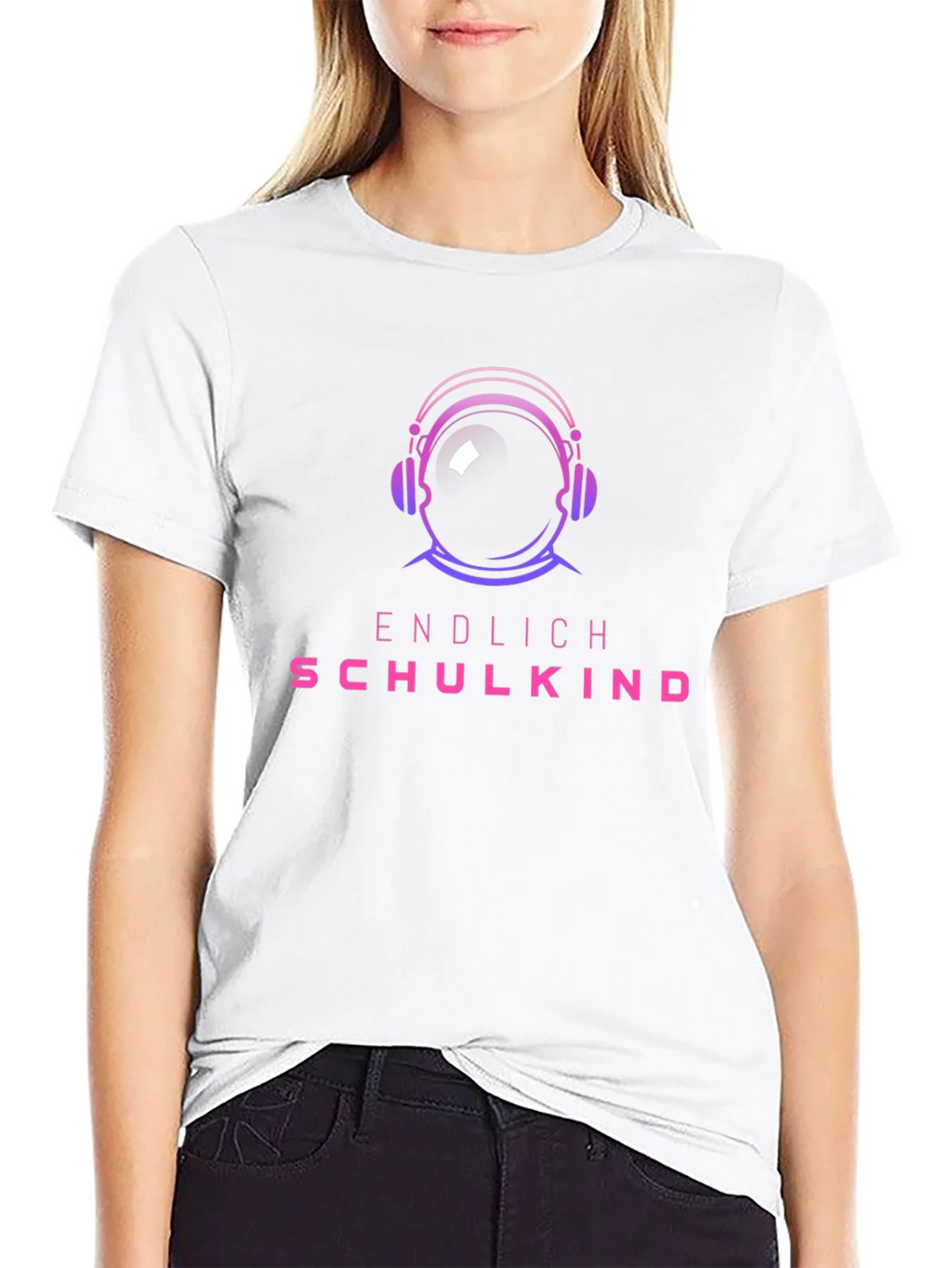 Astronaut Headphones Black T-Shirt product image 11