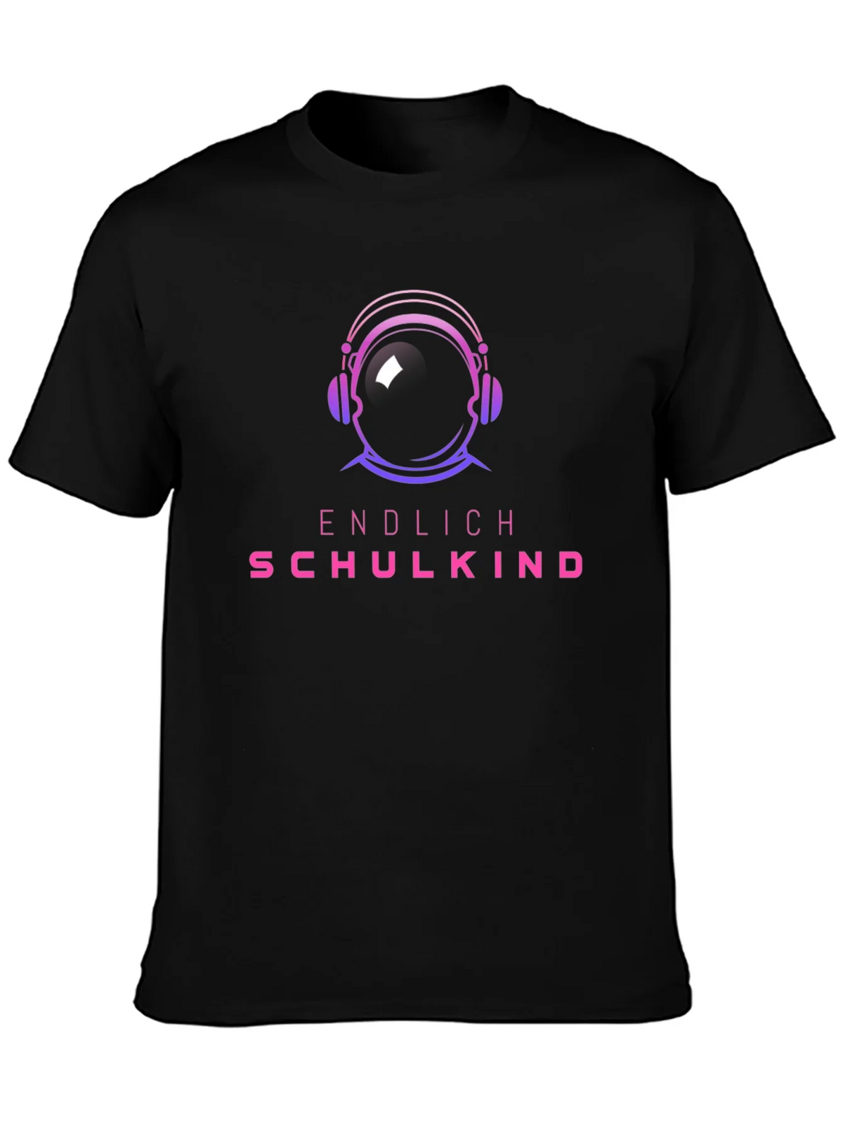 Astronaut Headphones Black T-Shirt product image 6
