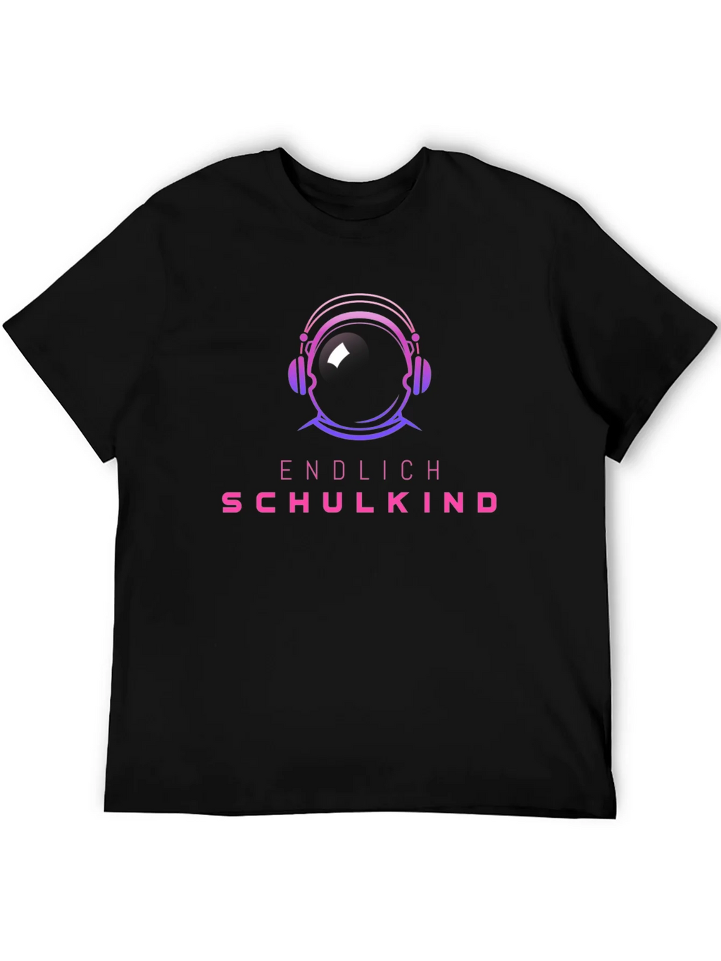 Astronaut Headphones Black T-Shirt product image 8
