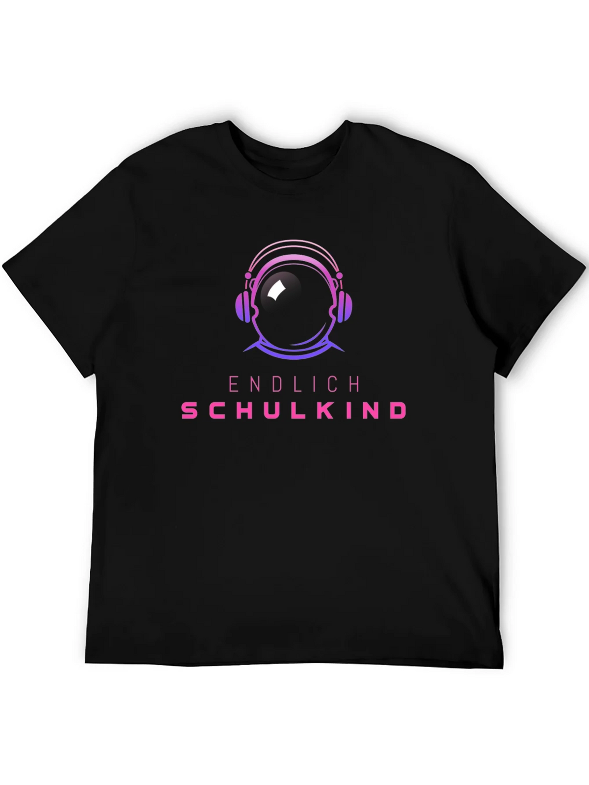 Astronaut Headphones Black T-Shirt product image 8