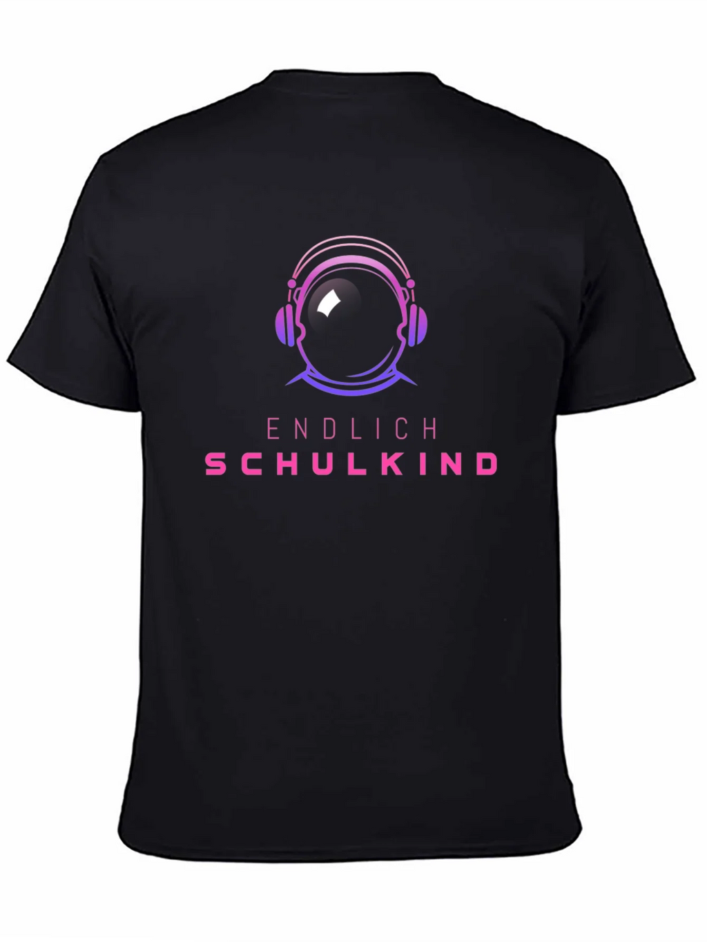 Astronaut Headphones Black T-Shirt product image 7