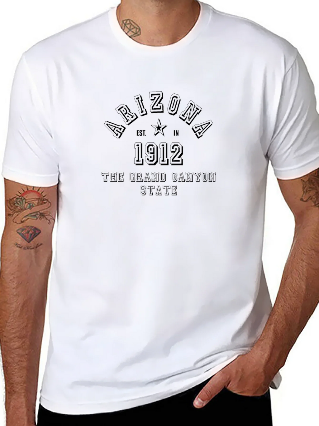 Arizona Grand Canyon State 1912 Black T-Shirt product image 10