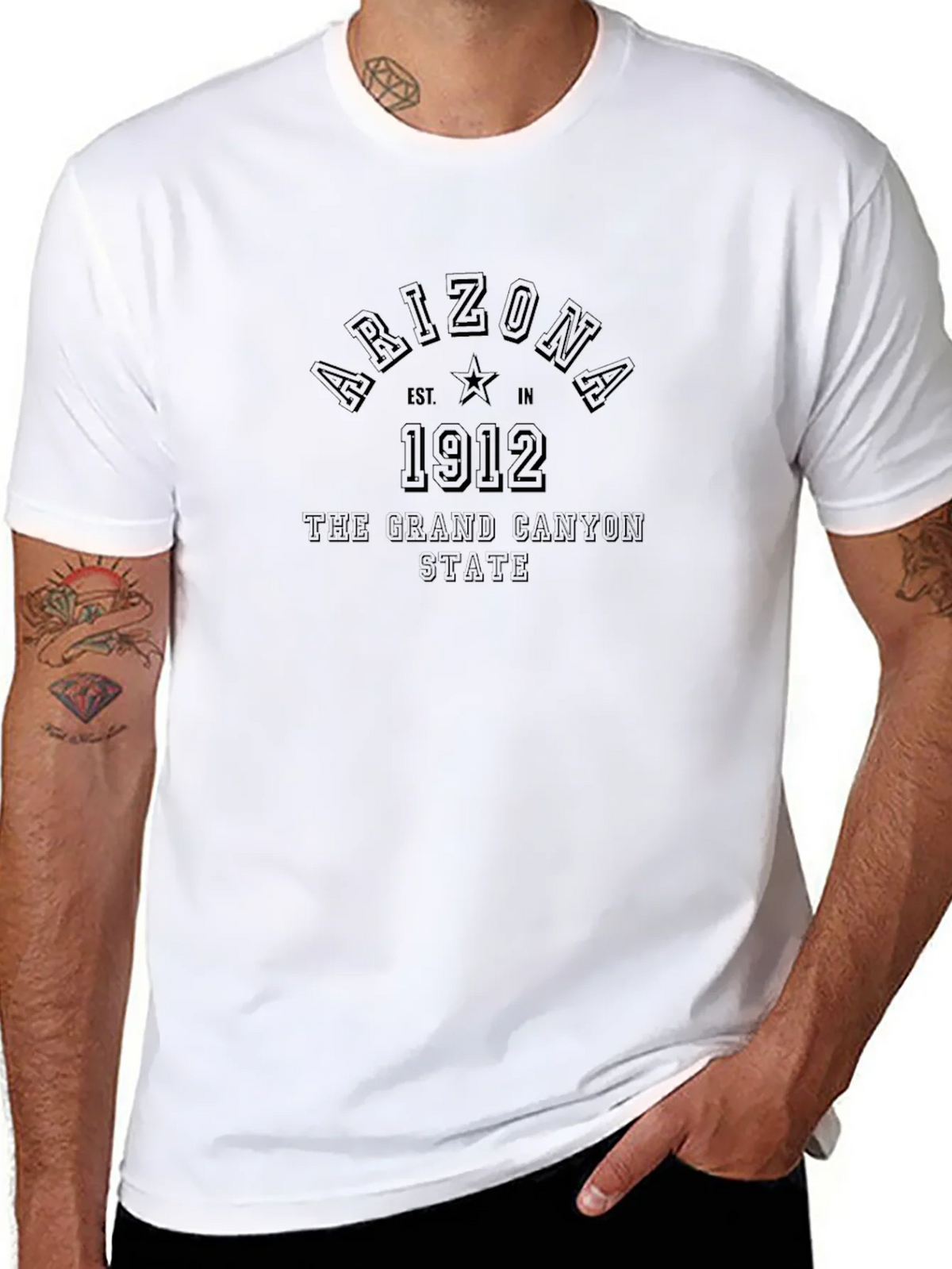 Arizona Grand Canyon State 1912 Black T-Shirt product image 10