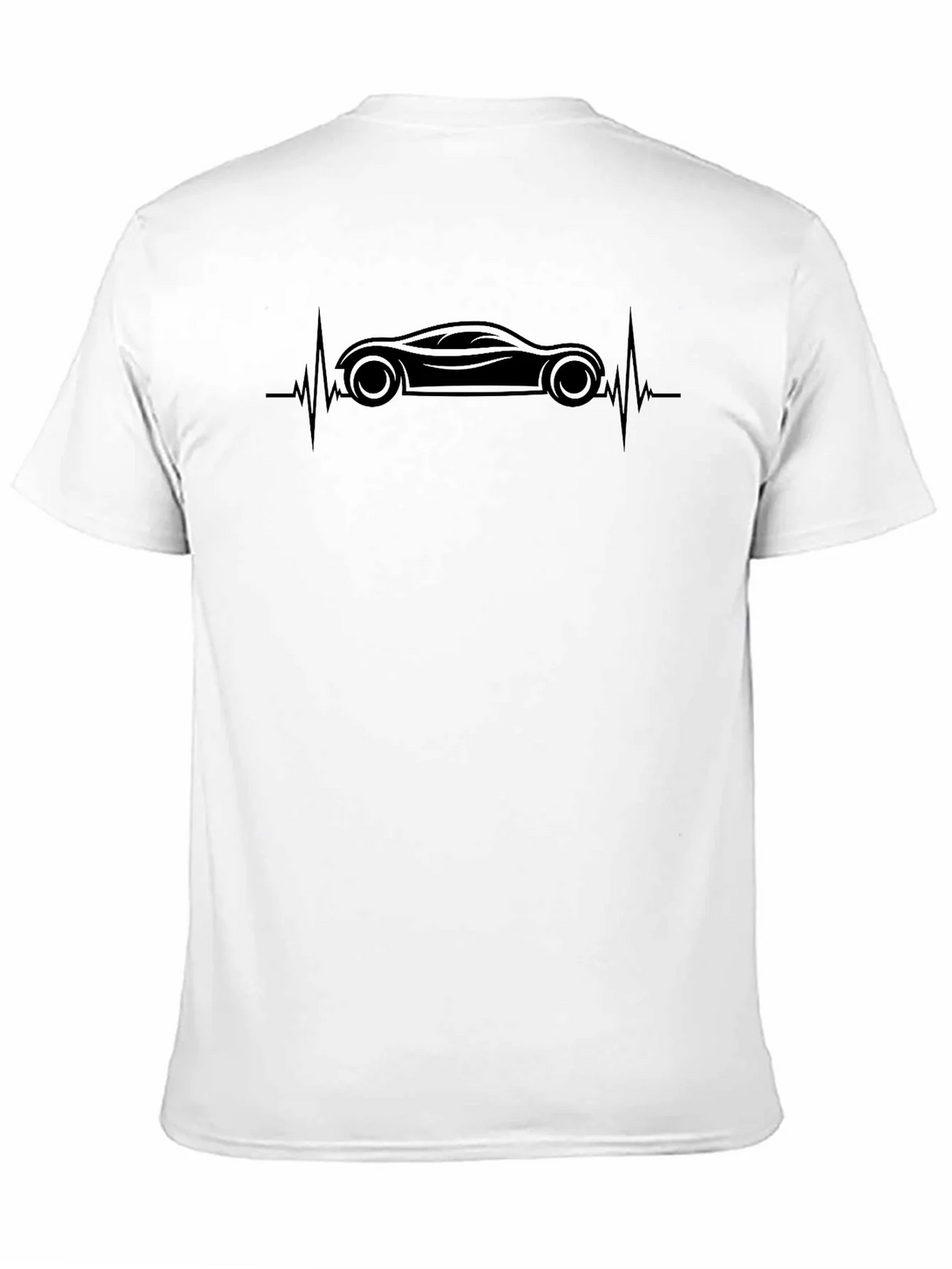 Car Heartbeat T-Shirt - Black Cotton Tee product image 2