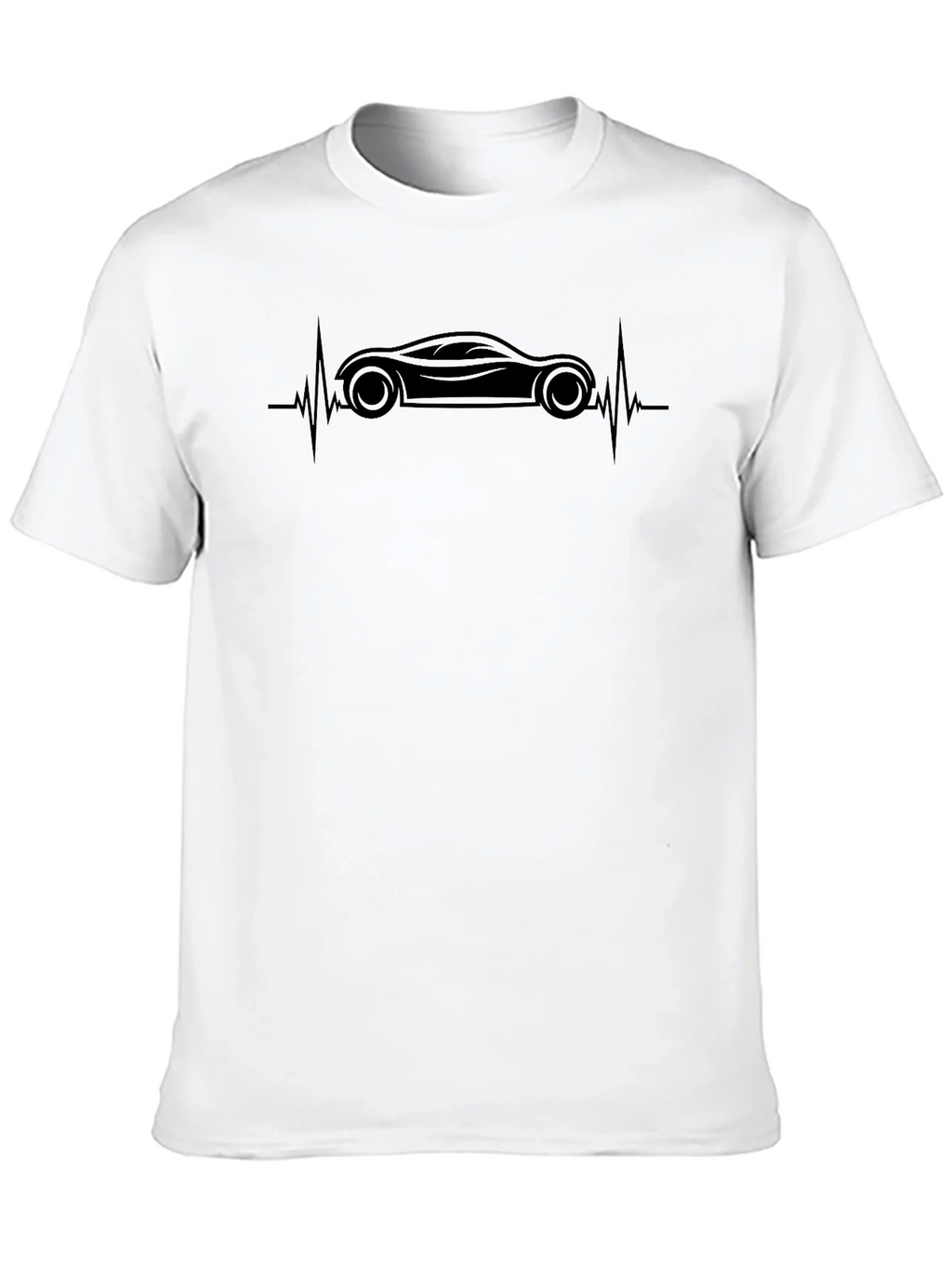 Car Heartbeat T-Shirt - Black Cotton Tee product image 12