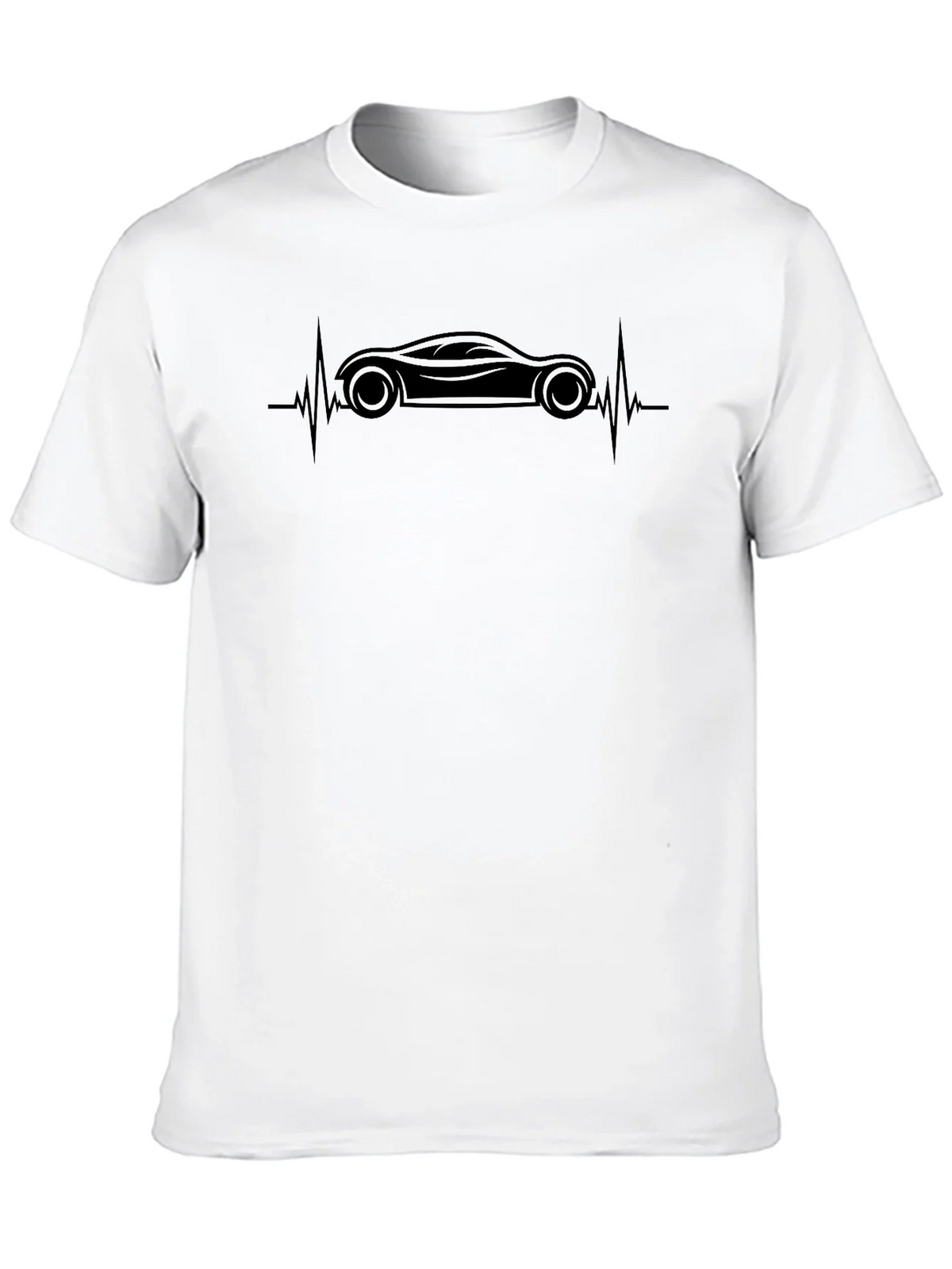 Car Heartbeat T-Shirt - Black Cotton Tee product image 12