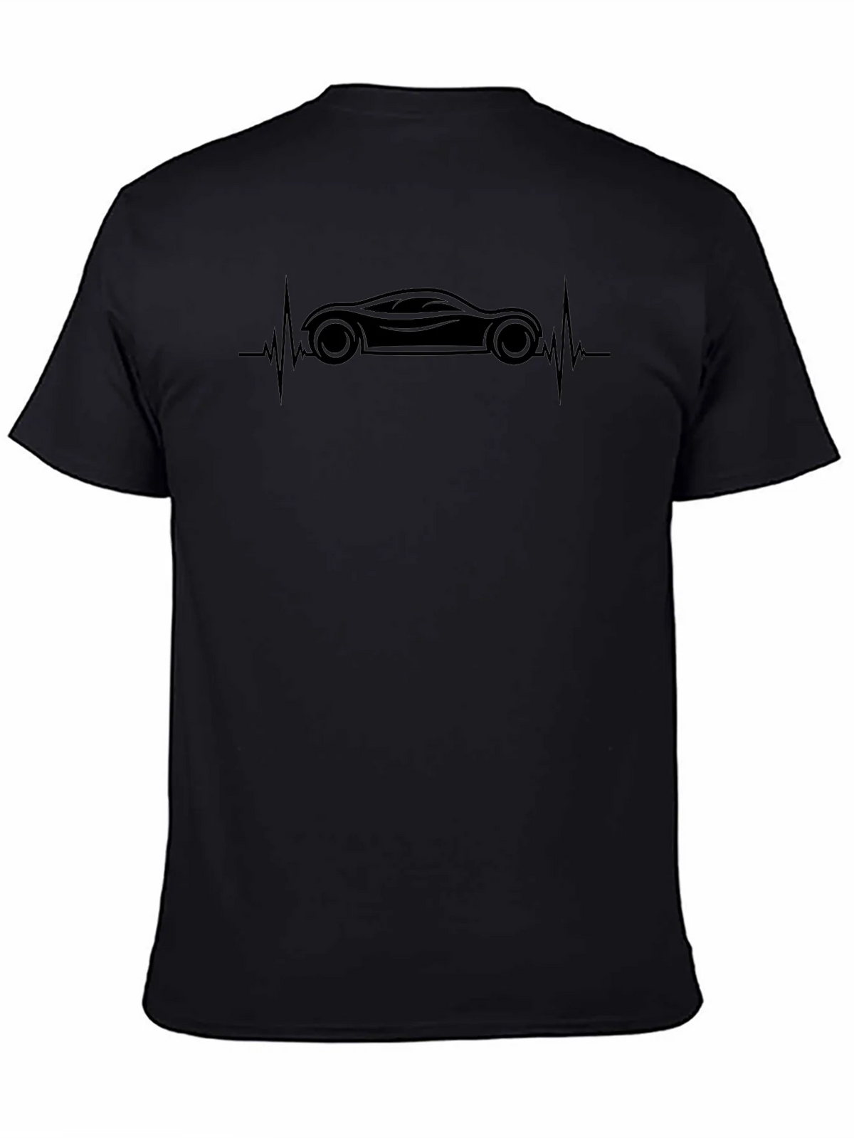 Car Heartbeat T-Shirt - Black Cotton Tee product image 7