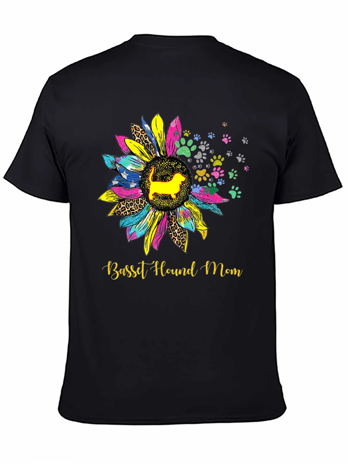 Basset Hound Mom Sunflower Graphic Tee product image 7