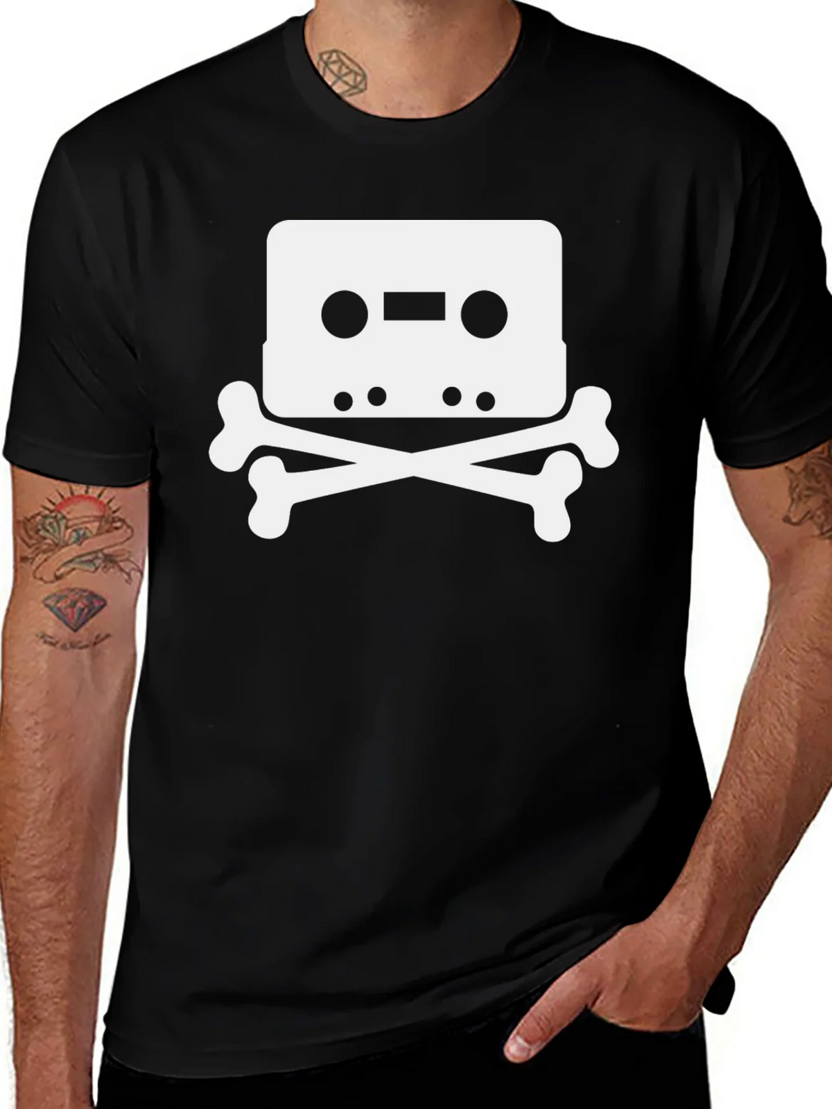 Cassette Skull T-Shirt - Retro Music Tee product image 1
