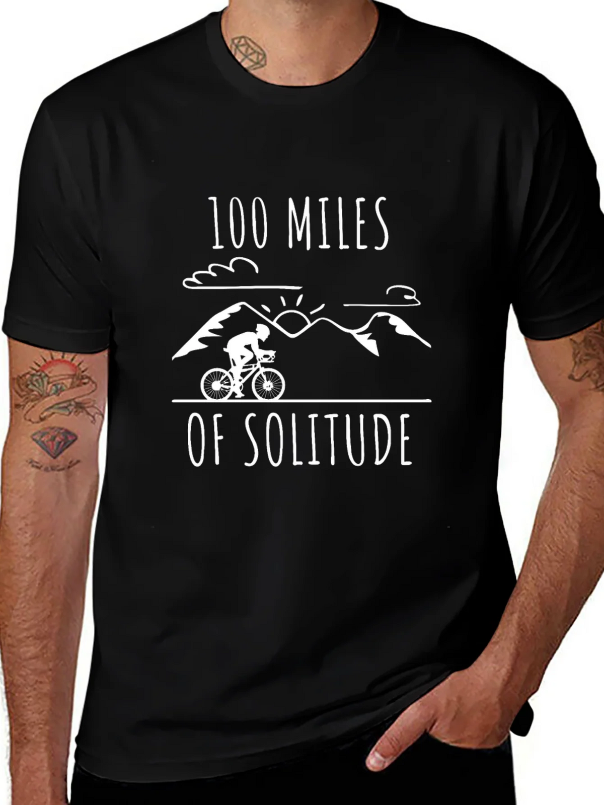 100 Miles of Solitude Graphic Tee - Black product image 1