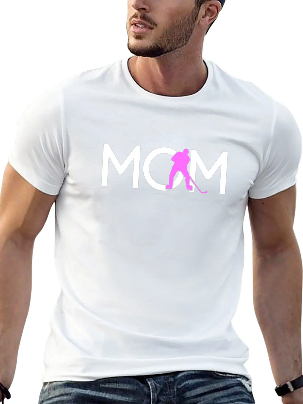 Hockey Mom Graphic Tee - Black product image 4