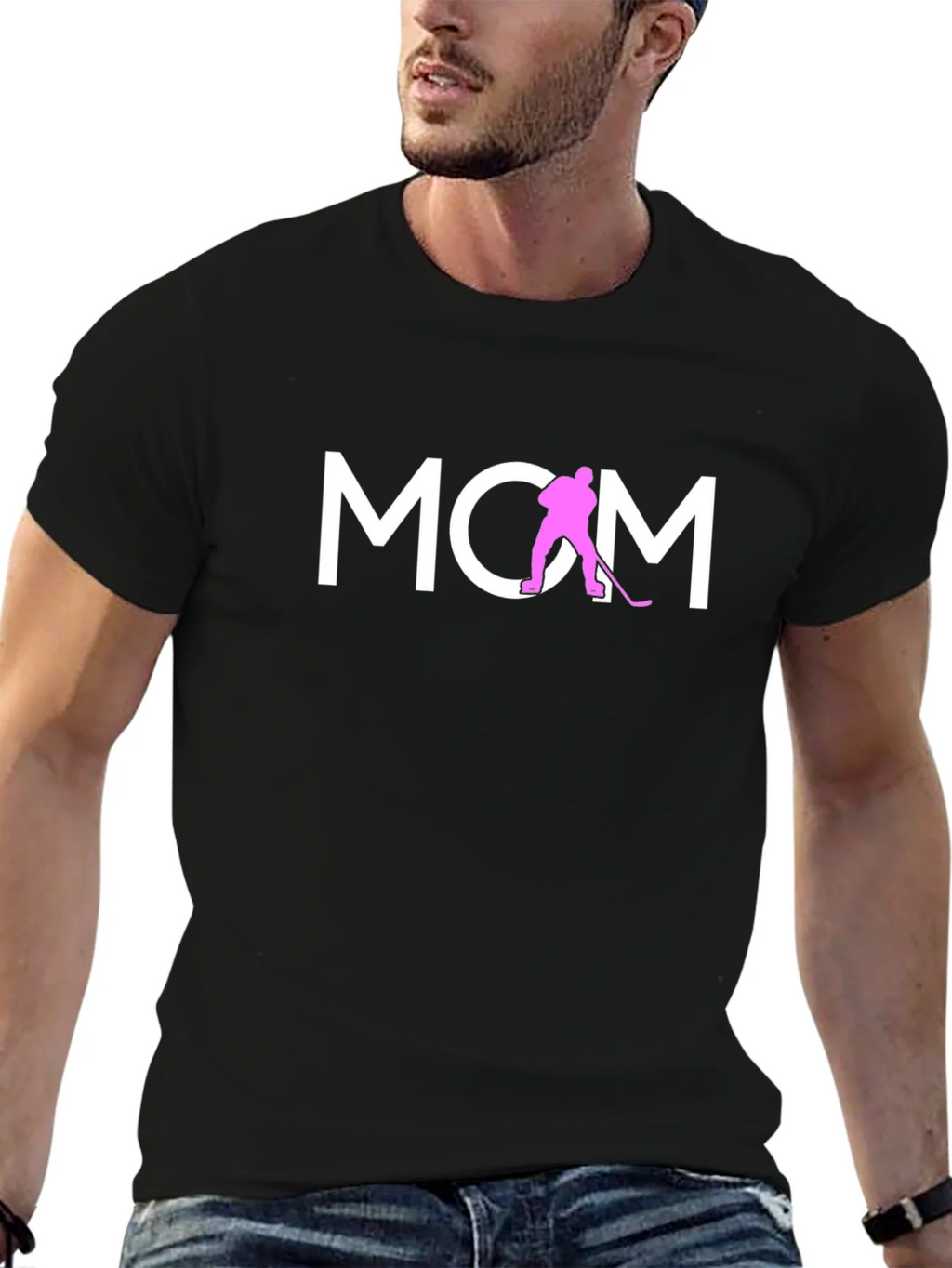 Hockey Mom Graphic Tee - Black product image 9