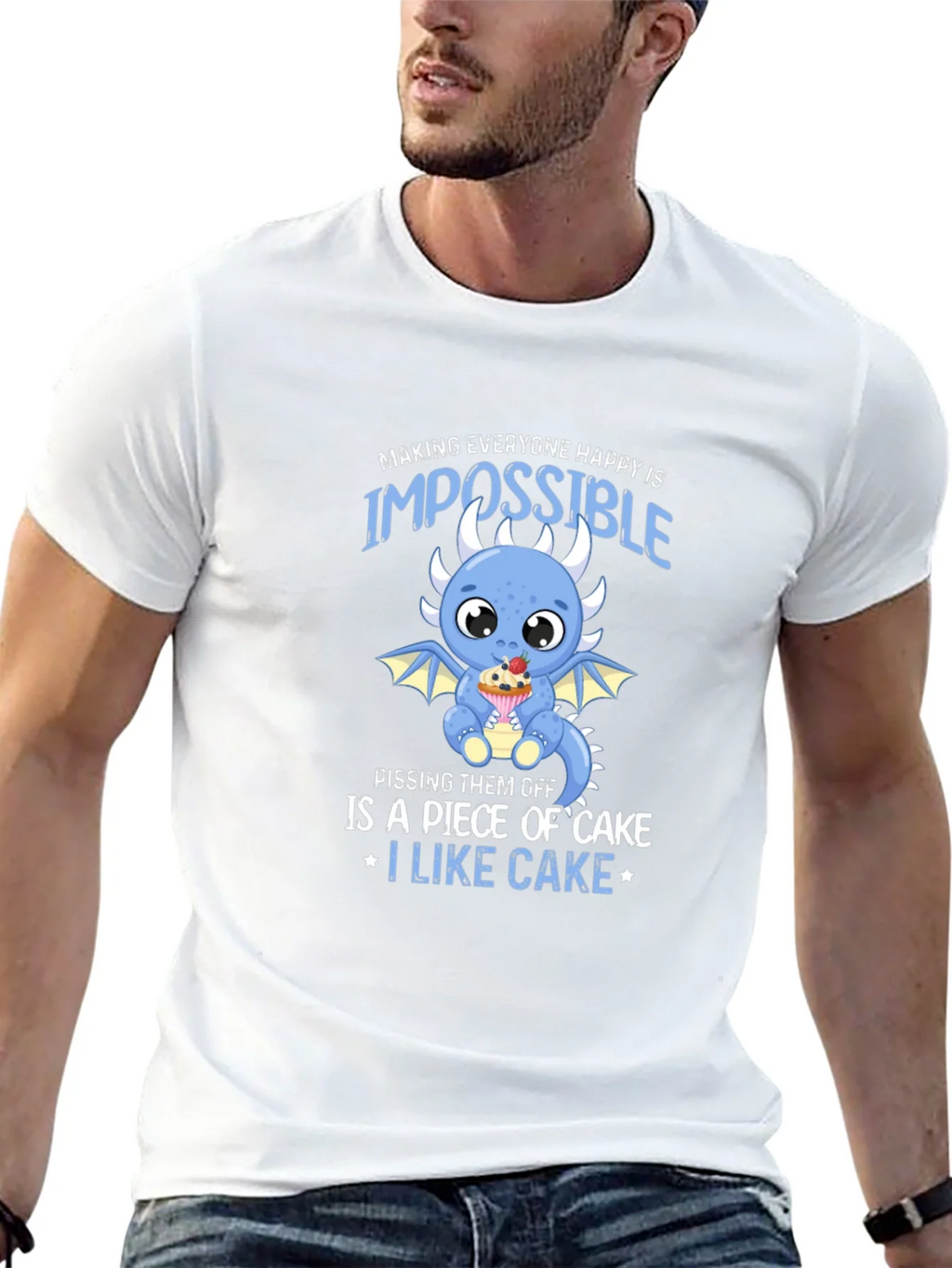 Cake Loving Dragon Graphic T-Shirt product image 4