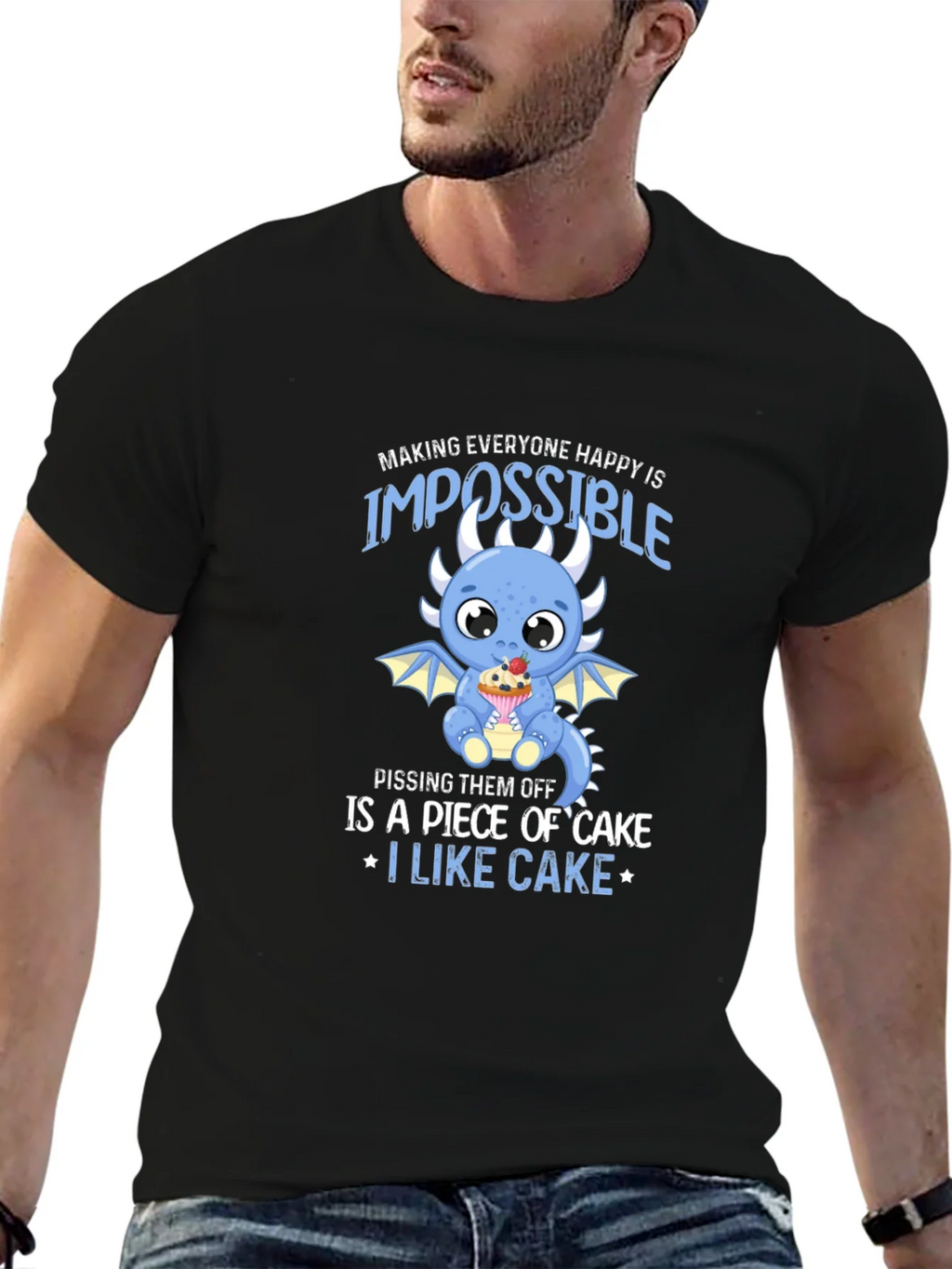 Cake Loving Dragon Graphic T-Shirt product image 9