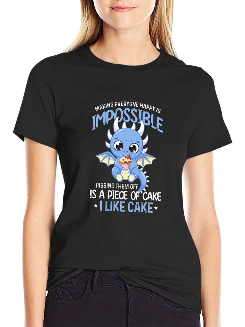 Cake Loving Dragon Graphic T-Shirt product image 5