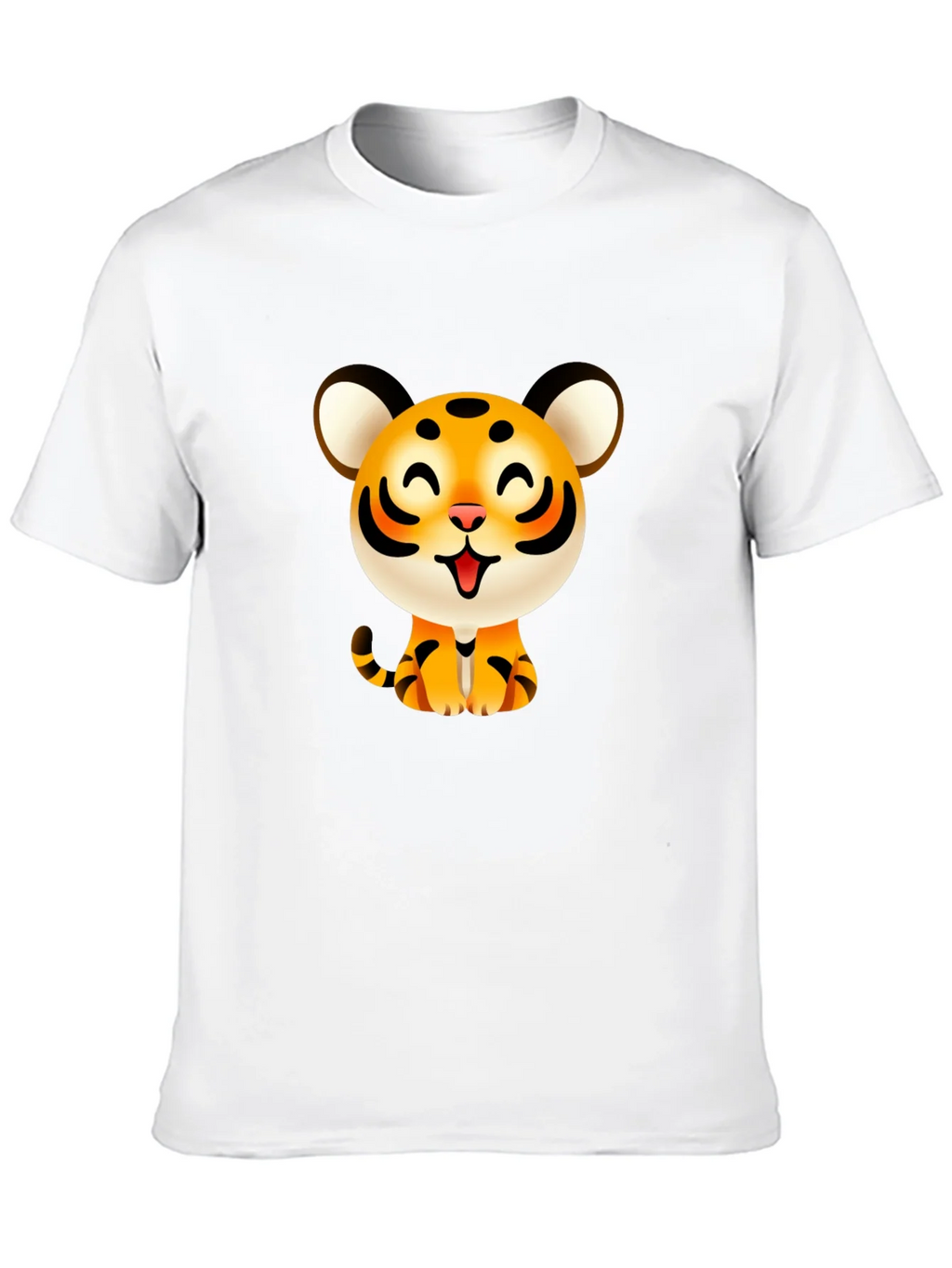 Cute Cartoon Tiger Graphic Tee - Black product image 12
