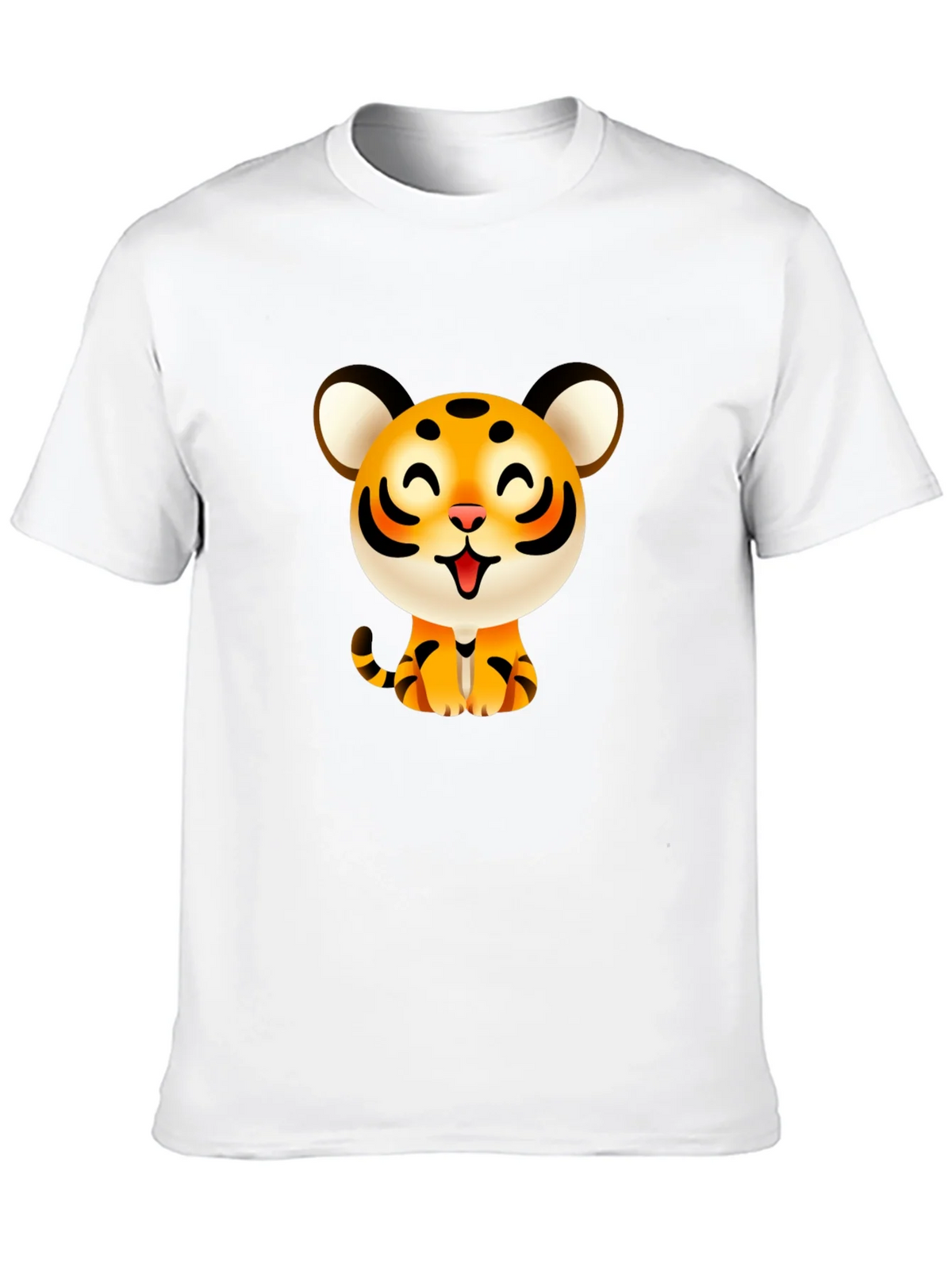 Cute Cartoon Tiger Graphic Tee - Black product image 12