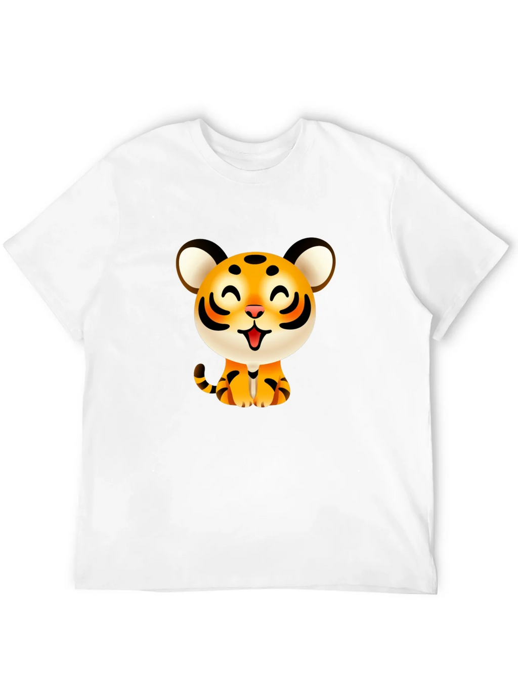 Cute Cartoon Tiger Graphic Tee - Black product image 3