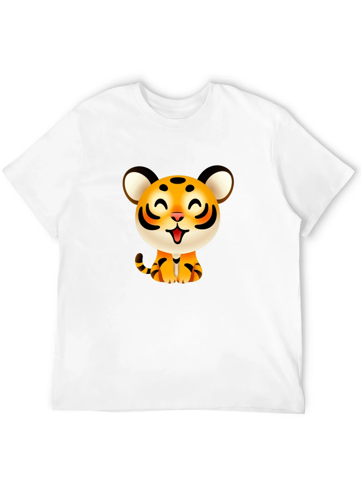 Cute Cartoon Tiger Graphic Tee - Black product image 3