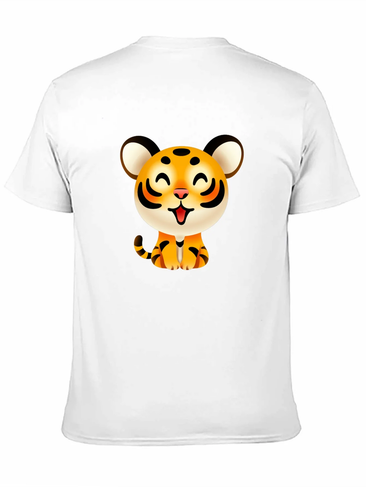 Cute Cartoon Tiger Graphic Tee - Black product image 2