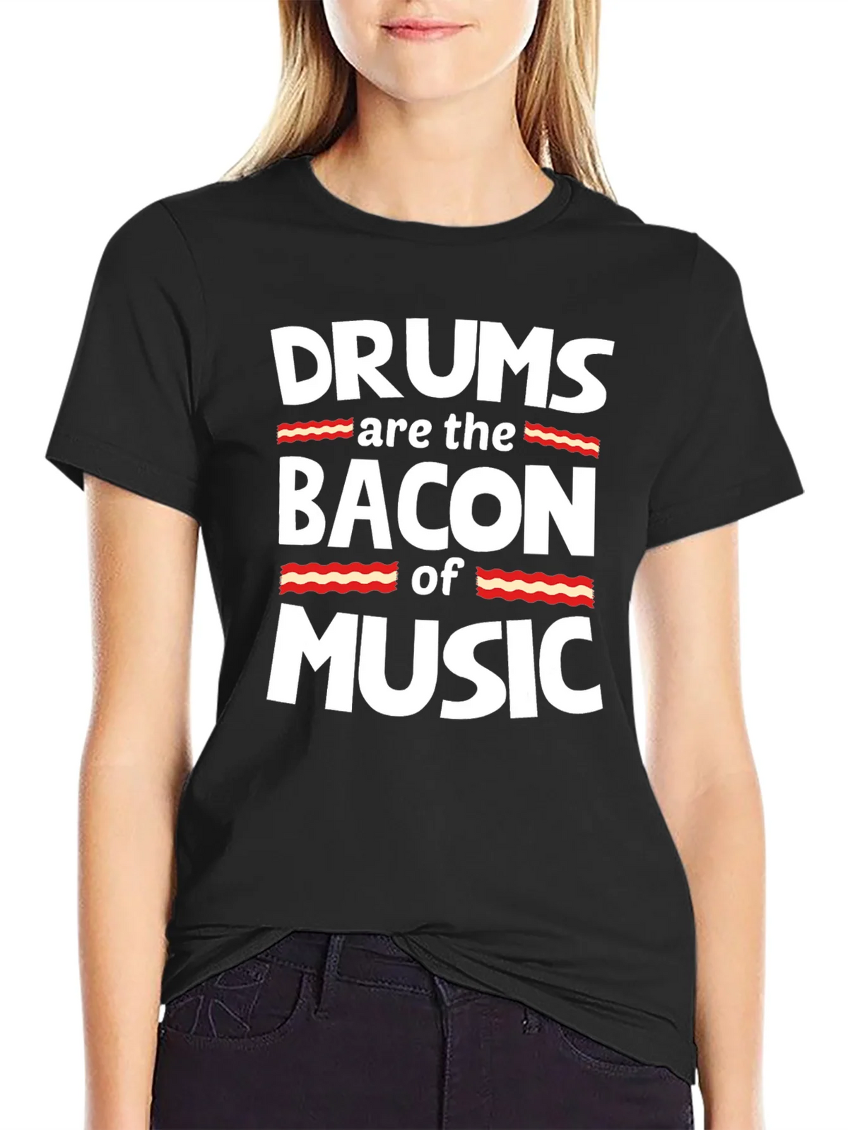 Drums are the Bacon of Music Graphic T-Shirt product image 5