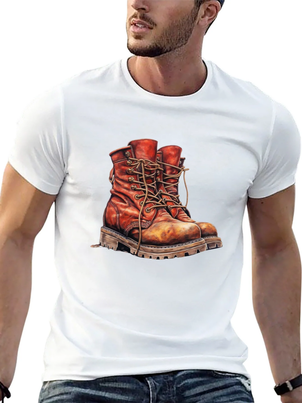 Vintage Work Boots Graphic T-Shirt product image 4